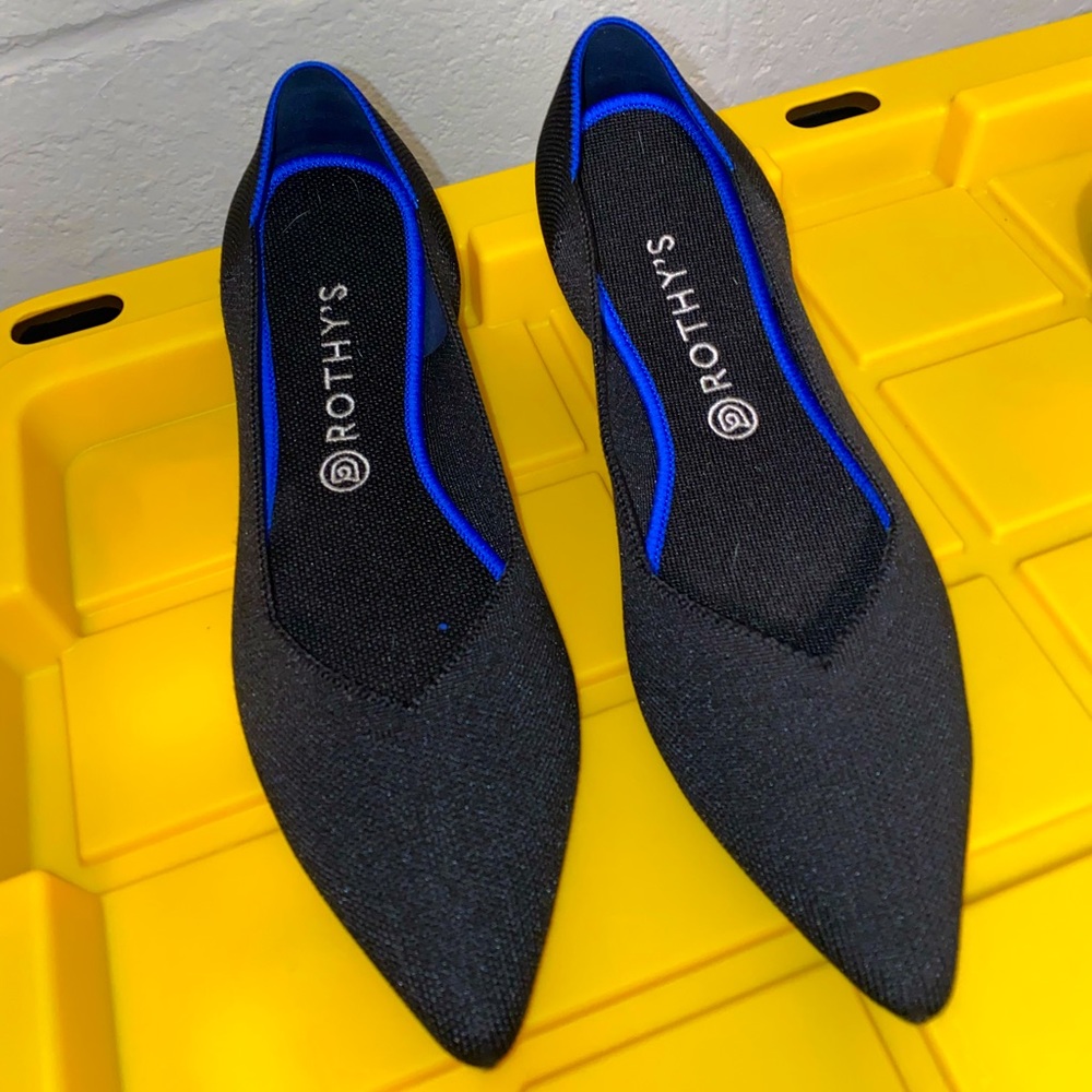 Rothy’s “The Point” Black Flats